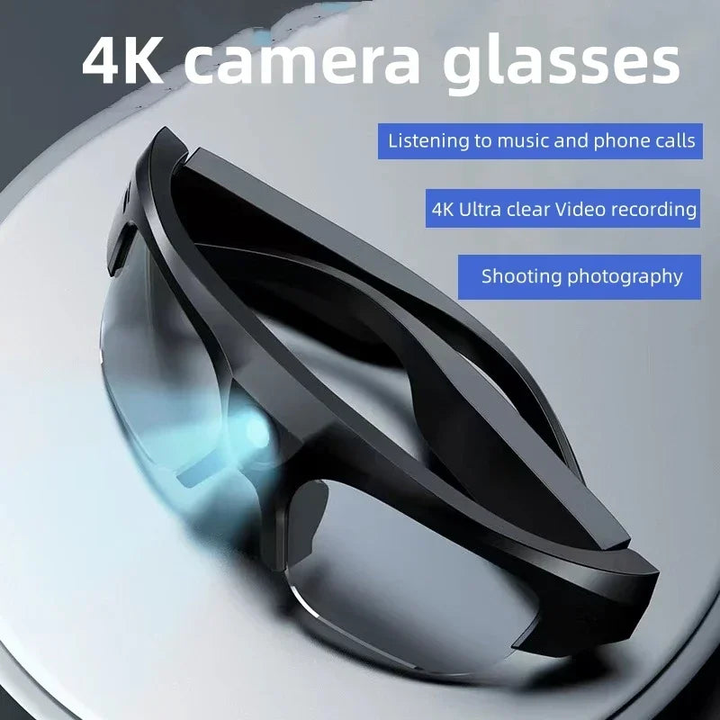 2K Camera Smart Glasses with Bluetooth Audio and TWS by HitMyNeed