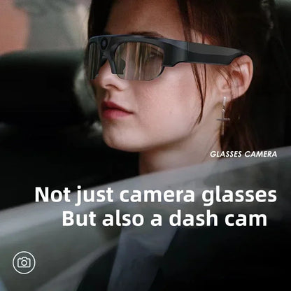 2K Camera Smart Glasses with Bluetooth Audio and TWS by HitMyNeed