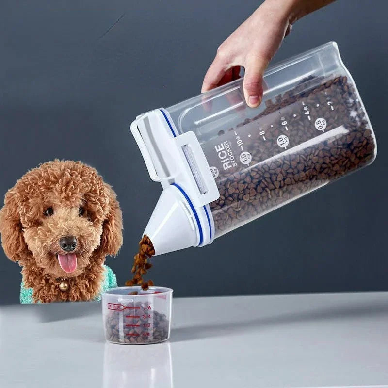 2kg Pet Food Storage Container with Measuring Cup by HitMyNeed