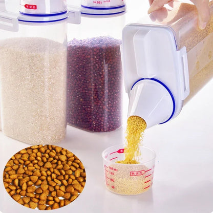 2kg Pet Food Storage Container with Measuring Cup by HitMyNeed