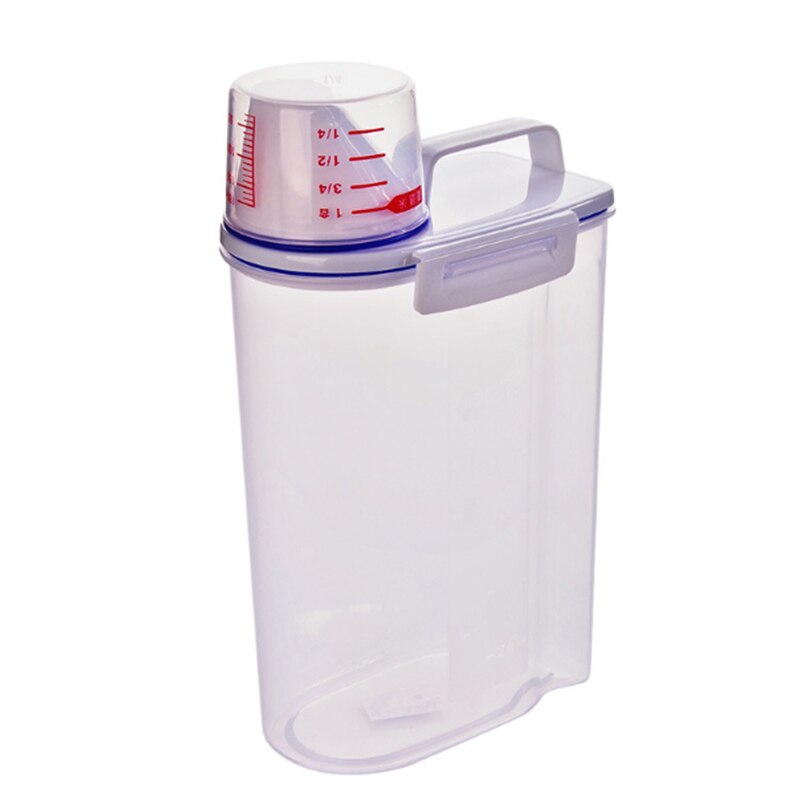 2L Cereal Keeper Plastic Dispenser with Measuring Cup by HitMyNeed
