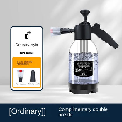 2L Hand Pump Foam Sprayer with 3 Nozzles white by HitMyNeed
