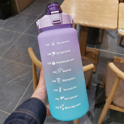 2L Motivational Water Bottle with Time Marker & Straw 2000ml-173 by HitMyNeed