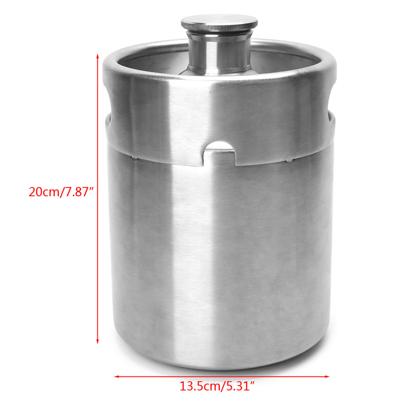 2L Stainless Steel Mini Growler Keg by HitMyNeed