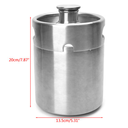 2L Stainless Steel Mini Growler Keg by HitMyNeed