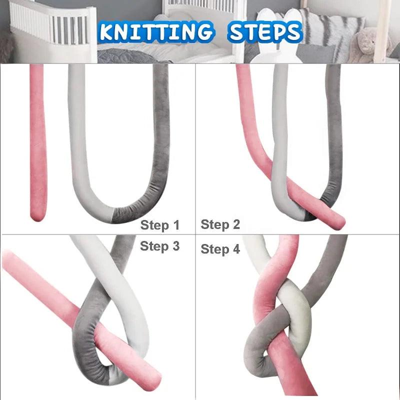 2m Braided Knot Cushion Pillow for Sofa, Bed & Crib by HitMyNeed
