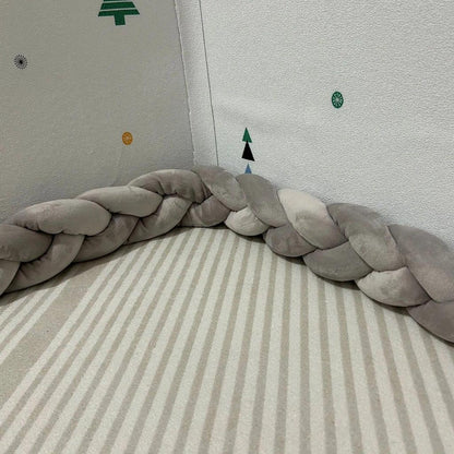 2m Braided Knot Cushion Pillow for Sofa, Bed & Crib light-grey by HitMyNeed