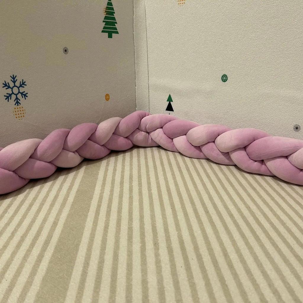 2m Braided Knot Cushion Pillow for Sofa, Bed & Crib light-purple by HitMyNeed