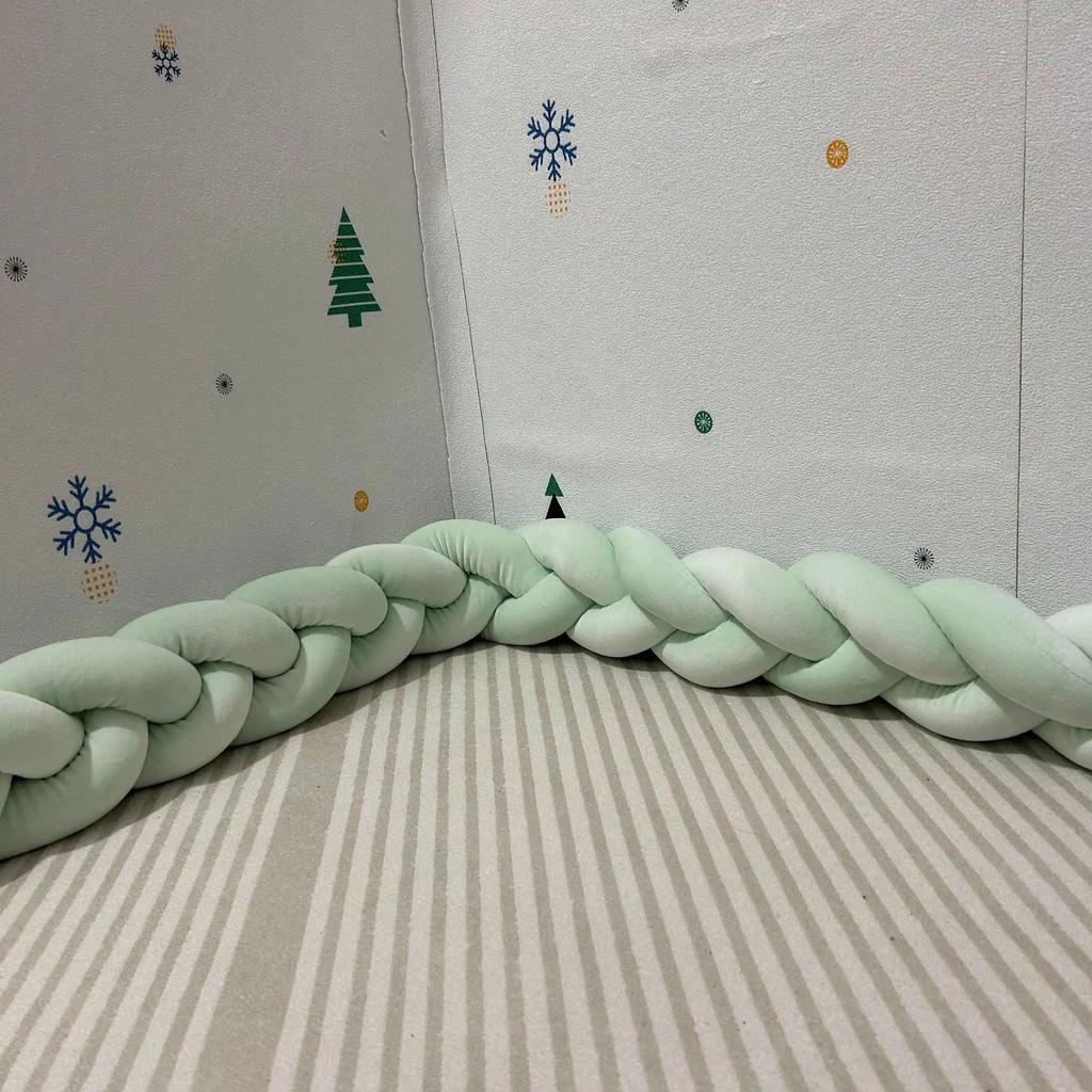 2m Braided Knot Cushion Pillow for Sofa, Bed & Crib mint-green by HitMyNeed