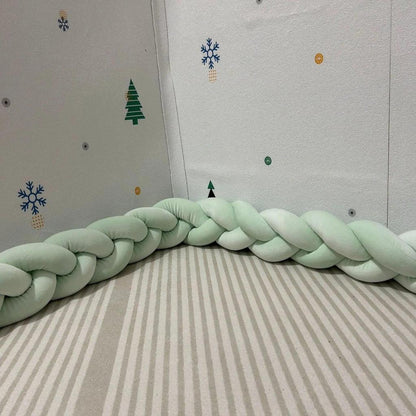 2m Braided Knot Cushion Pillow for Sofa, Bed & Crib mint-green by HitMyNeed