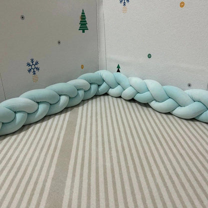 2m Braided Knot Cushion Pillow for Sofa, Bed & Crib sky-blue by HitMyNeed