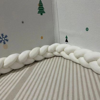 2m Braided Knot Cushion Pillow for Sofa, Bed & Crib white by HitMyNeed
