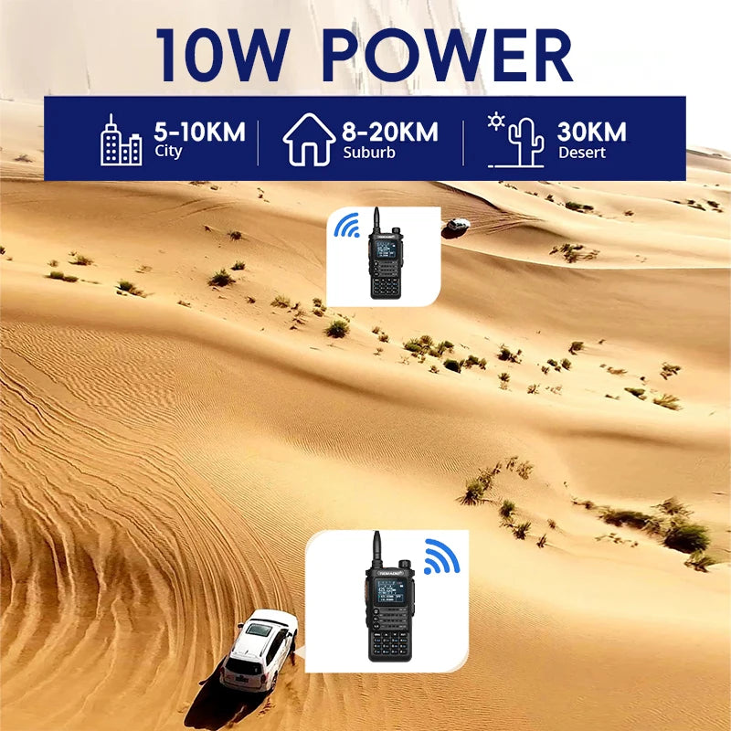 2nd Gen TD-H8 10W Professional Long Range Walkie Talkie by HitMyNeed