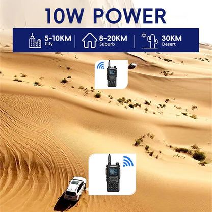 2nd Gen TD-H8 10W Professional Long Range Walkie Talkie by HitMyNeed