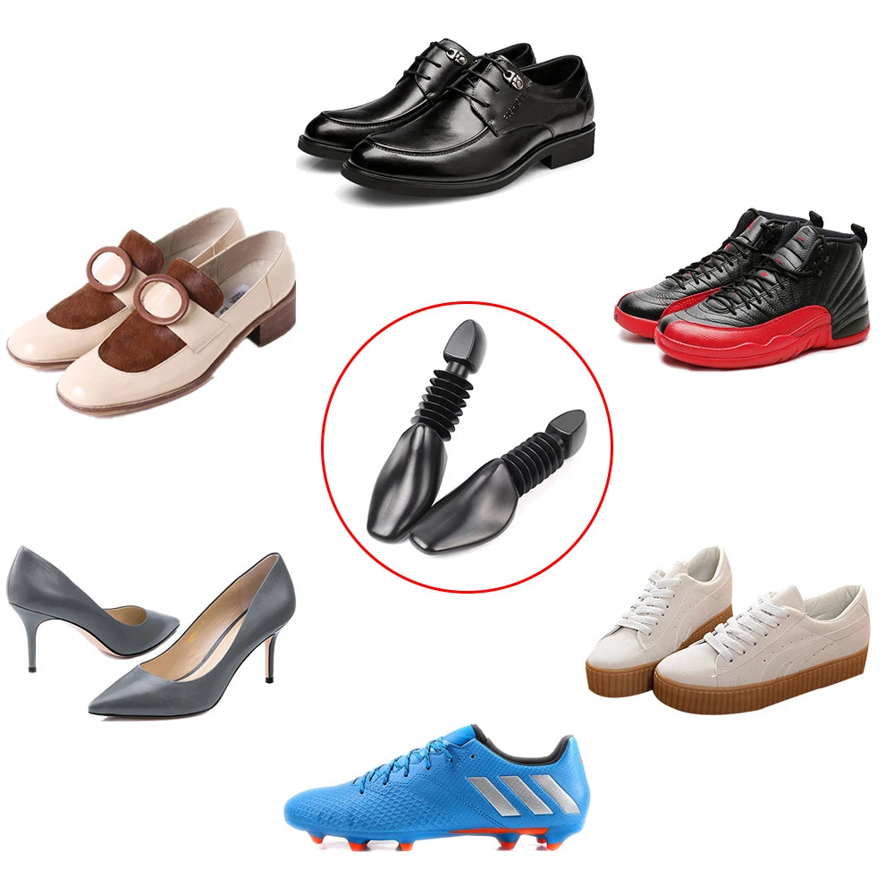 2Pc Adjustable Telescopic Shoe Trees Black by HitMyNeed