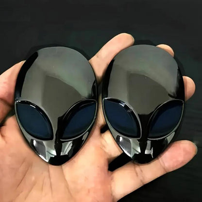 2pcs 3D Alien Head Car Emblem Badge Decal Set by HitMyNeed