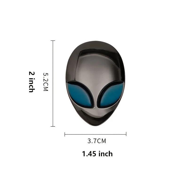 2pcs 3D Alien Head Car Emblem Badge Decal Set by HitMyNeed