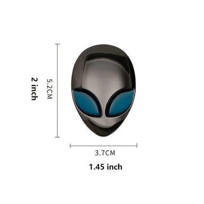 2pcs 3D Alien Head Car Emblem Badge Decal Set by HitMyNeed