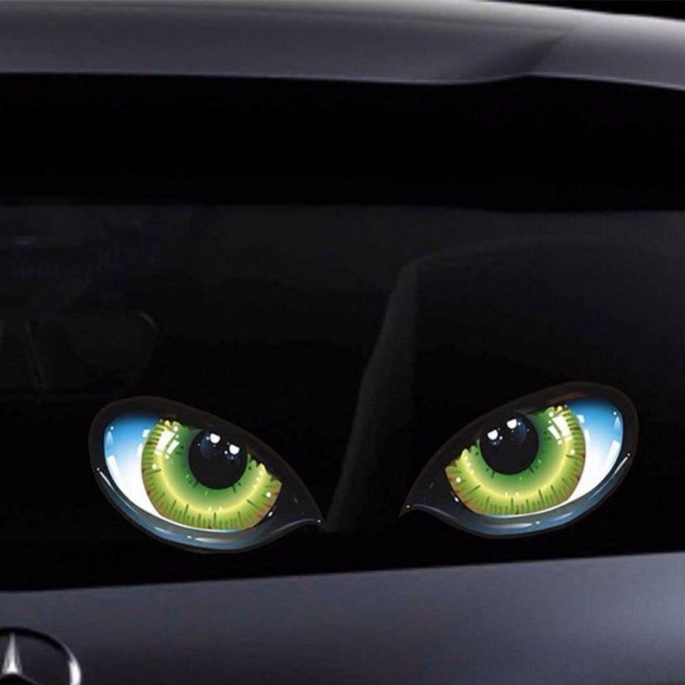 2pcs 3D Cat Eyes Car Decal Stickers by HitMyNeed