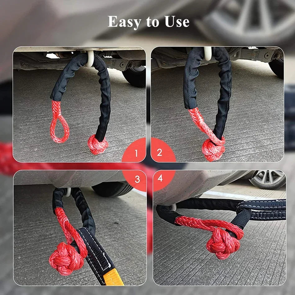 2PCS 42,000 lbs Synthetic Soft Shackles 1/2" x 22" by HitMyNeed