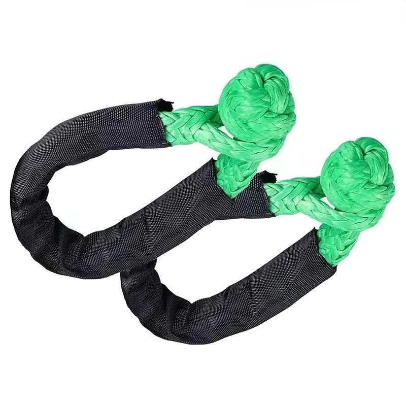 2PCS 42,000 lbs Synthetic Soft Shackles 1/2" x 22" 2-pack-green by HitMyNeed