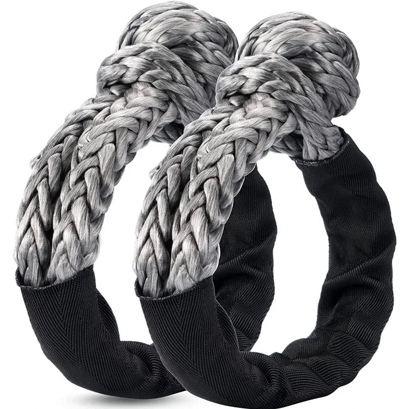 2PCS 42,000 lbs Synthetic Soft Shackles 1/2" x 22" 2-pack-grey by HitMyNeed