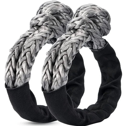 2PCS 42,000 lbs Synthetic Soft Shackles 1/2" x 22" 2-pack-grey by HitMyNeed