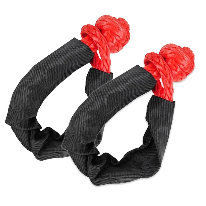 2PCS 42,000 lbs Synthetic Soft Shackles 1/2" x 22" 2-pack-red by HitMyNeed