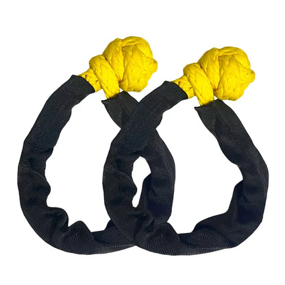 2PCS 42,000 lbs Synthetic Soft Shackles 1/2" x 22" 2-pack-yellow by HitMyNeed