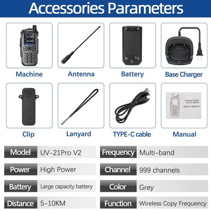 2PCS Baofeng UV-21 Pro Long Range Ham Radios by HitMyNeed