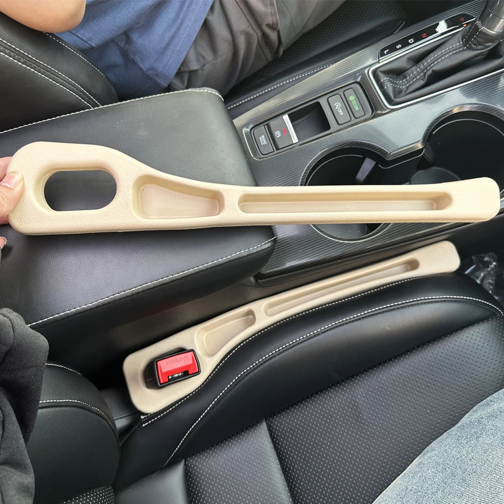 2Pcs Car Seat Gap Filler Console Storage Organizer 2pcs-beige by HitMyNeed