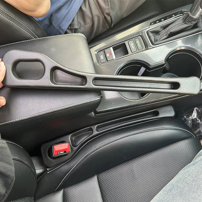2Pcs Car Seat Gap Filler Console Storage Organizer 2pcs-black by HitMyNeed