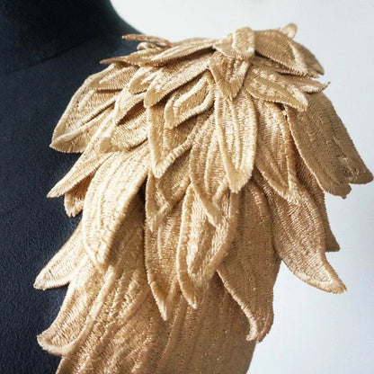2pcs Embroidered Angel Wing Applique Collar Patches by HitMyNeed