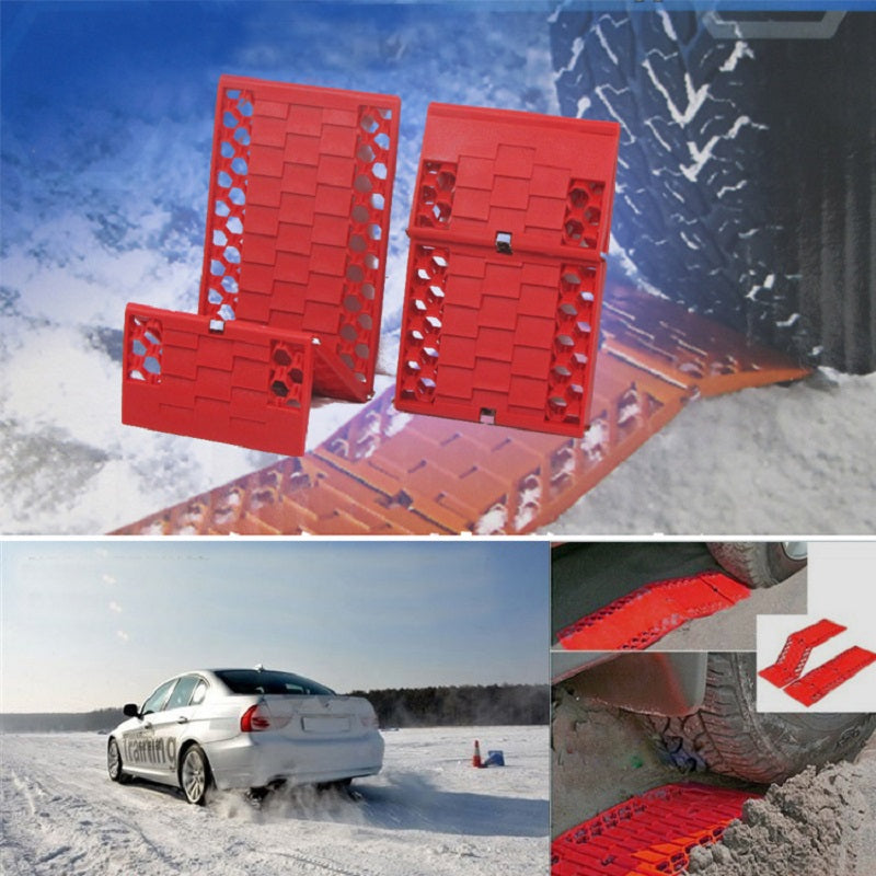 2pcs Foldable Rubber Traction Mats for Car Tires by HitMyNeed