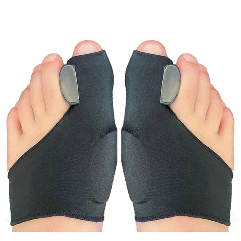 2pcs Hallux Valgus Toe Separator Bunion Corrector 1pairs-a-black by HitMyNeed
