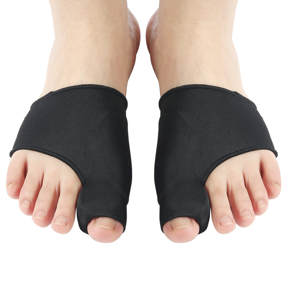 2pcs Hallux Valgus Toe Separator Bunion Corrector 1pairs-b-black by HitMyNeed