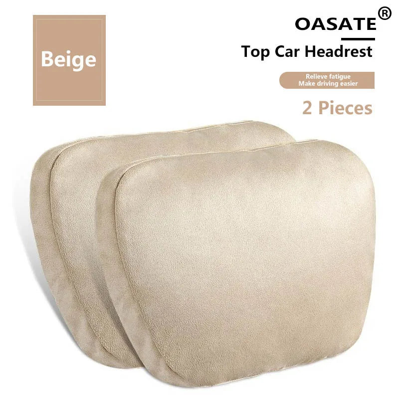2pcs Maybach Style Car Neck & Lumbar Support Set 2pcs-beige by HitMyNeed