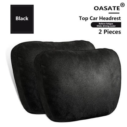 2pcs Maybach Style Car Neck & Lumbar Support Set 2pcs-black by HitMyNeed