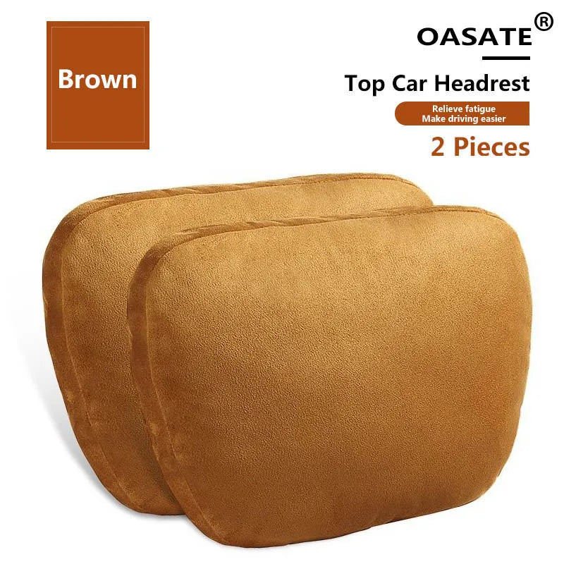 2pcs Maybach Style Car Neck & Lumbar Support Set 2pcs-brown by HitMyNeed