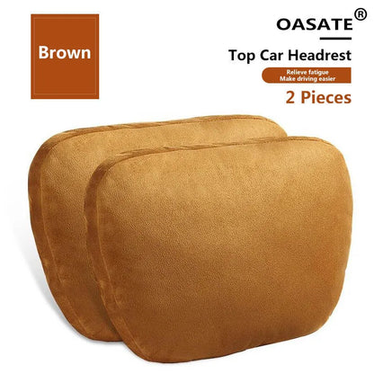 2pcs Maybach Style Car Neck & Lumbar Support Set 2pcs-brown by HitMyNeed