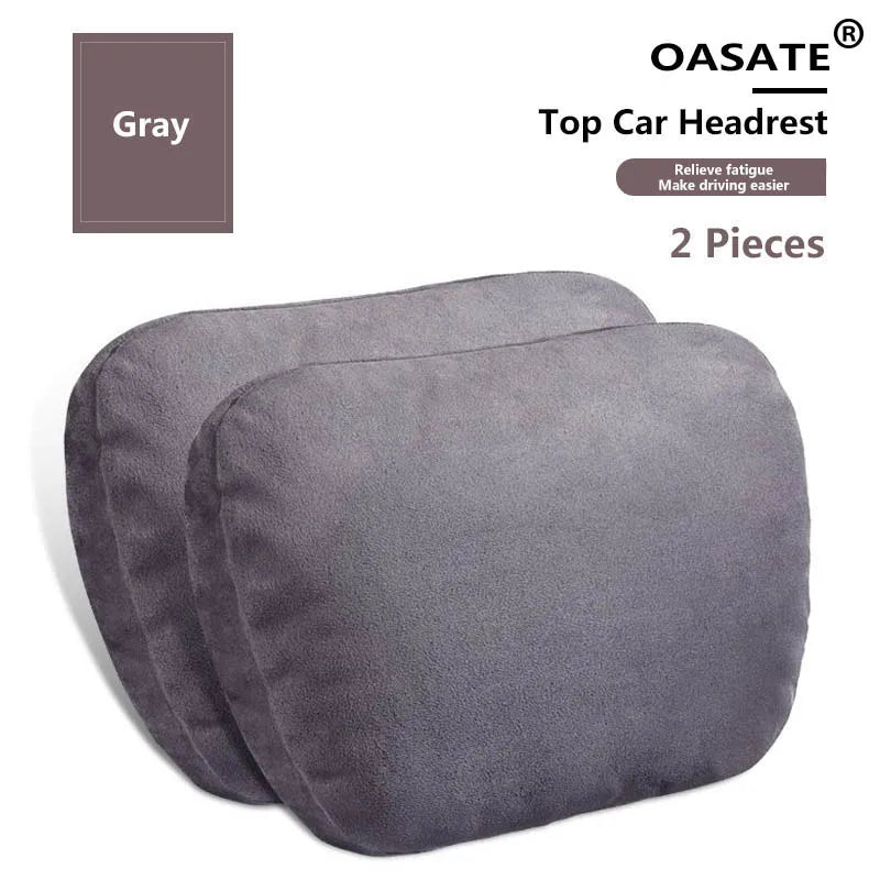 2pcs Maybach Style Car Neck & Lumbar Support Set 2pcs-gray by HitMyNeed