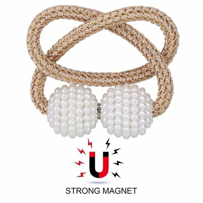 2PCS Pearl Magnetic Curtain Tiebacks by HitMyNeed