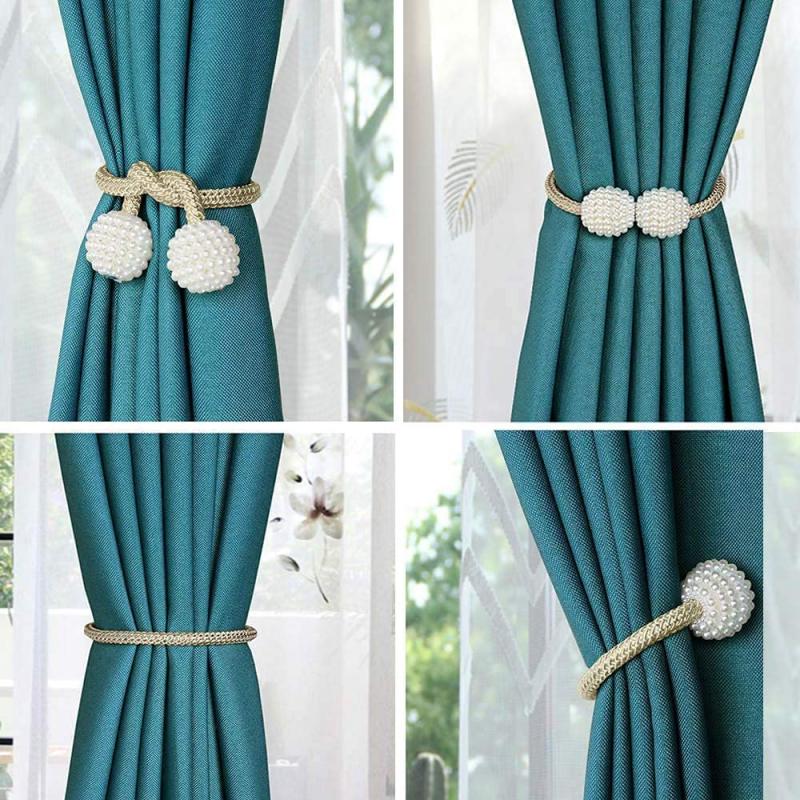 2PCS Pearl Magnetic Curtain Tiebacks by HitMyNeed