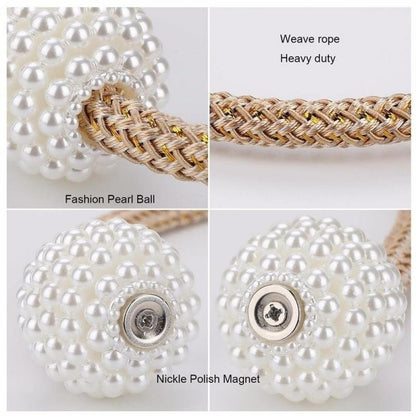 2PCS Pearl Magnetic Curtain Tiebacks by HitMyNeed