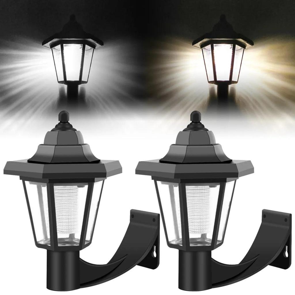 2pcs Solar Hexagonal Wall Lights IP44 Outdoor LED by HitMyNeed