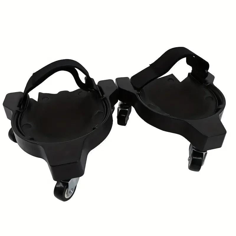 2pcs Universal Kneepads with Wheels for Floor Work black by HitMyNeed