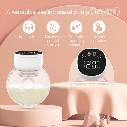 2pcs Wearable Hands-Free Electric Breast Pump 180ml by HitMyNeed