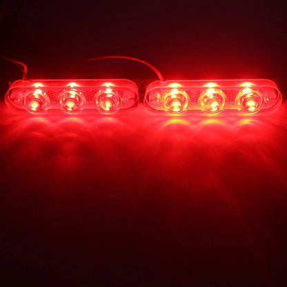 2x 12V LED Strobe Warning Lights for Cars & Bikes by HitMyNeed