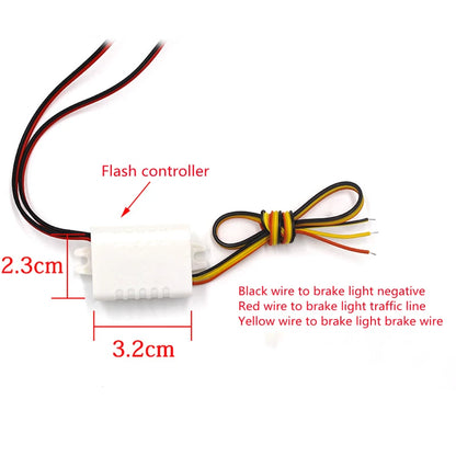 2x 12V LED Strobe Warning Lights for Cars & Bikes by HitMyNeed