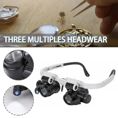 2X LED Headband Jeweler Watch Repair Magnifier by HitMyNeed